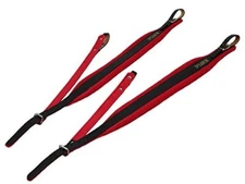 D'Luca Pro SG Series Genuine Leather Accordion Straps Black/Red