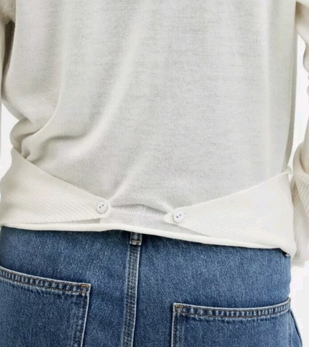 All Saints Wasson Pirate Lightweight Cardigan - Chalk White - XS - RRP £119 - 第 7/8 張圖片