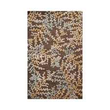 Karastan Handmade Wool & Art Silk Transitional Oriental Area Rug Brown 5' x 8'