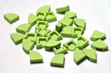 Lego - Lot of 30 - Light Yellowish Green Tile, Round 1 x 1 Quarter