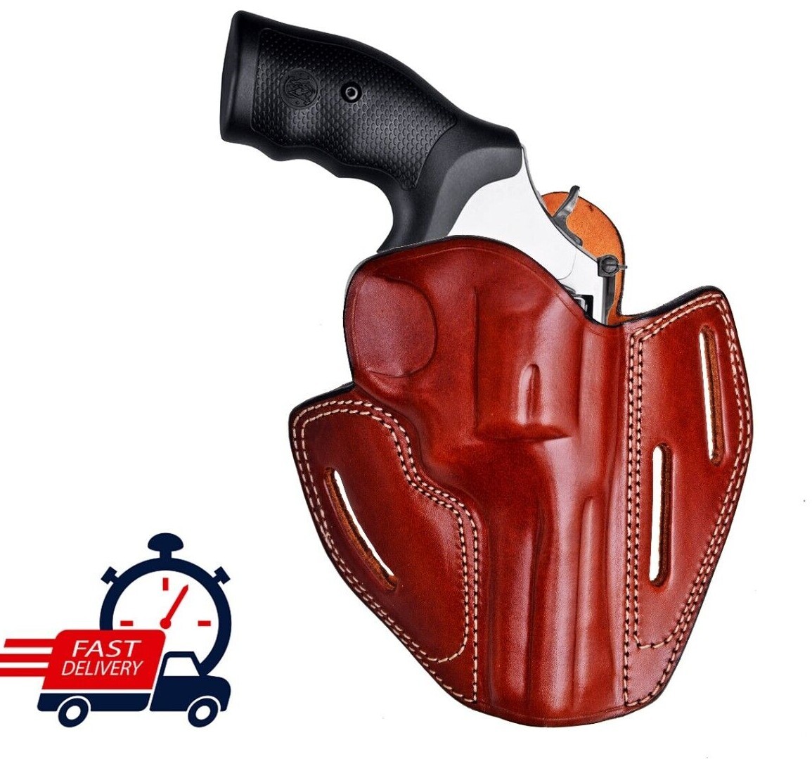 Leather Belt Holster Fits Colt King Cobra, Python .357 Magnum - Revolver Holster