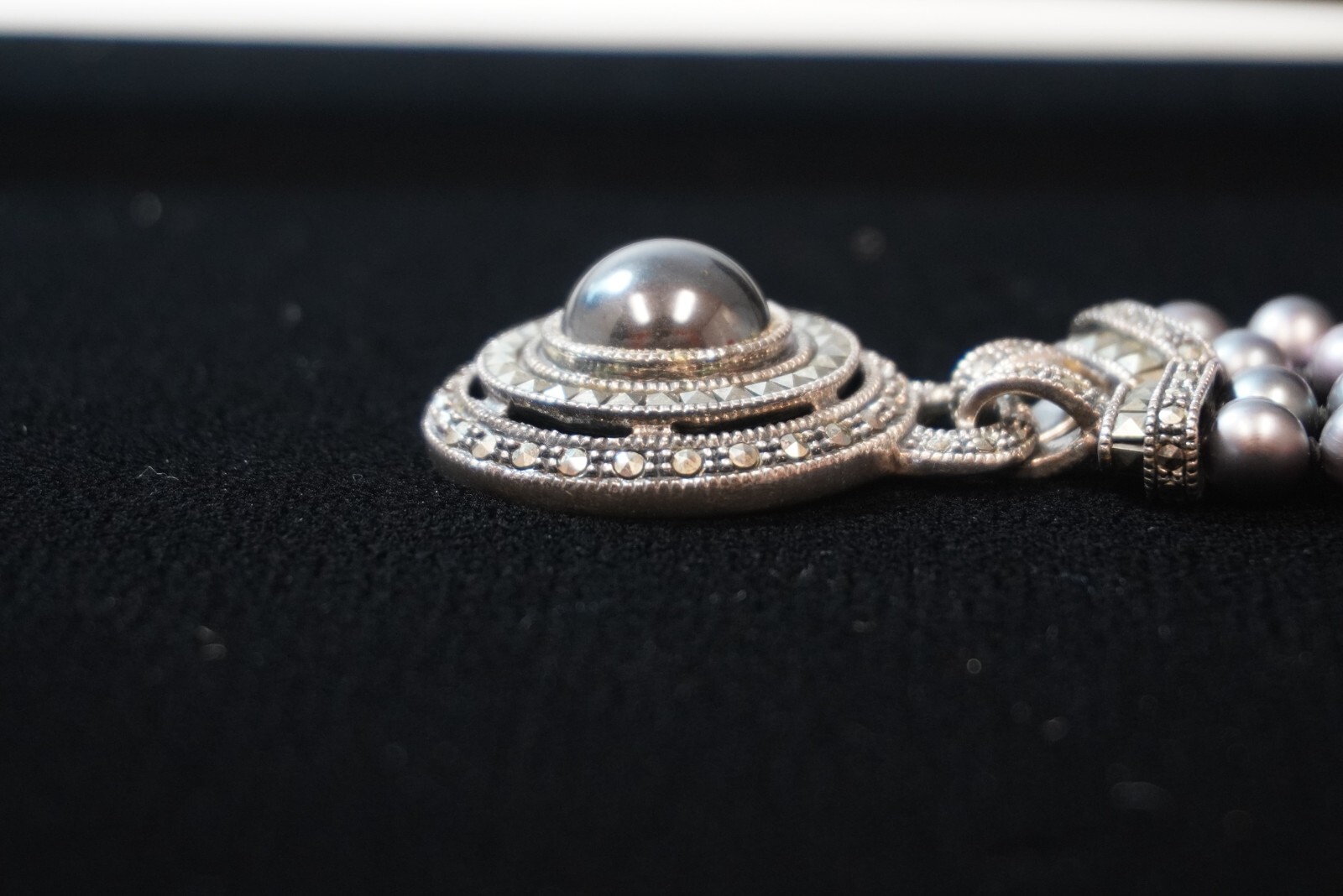 Sterling Silver Double-Strand Hematite Necklace - image 8