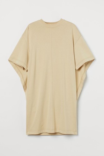 H&M Innovation Color Story Cape Dress Beige Size L Large - Picture 5 of 8