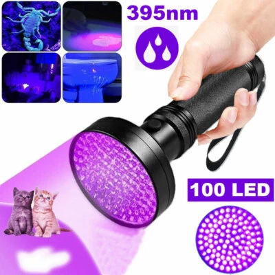 NO-NAME UV Lampe 100 LED Taschenlampe 395nm Scorpion Bernstein Schwarzlicht Handlampe DE