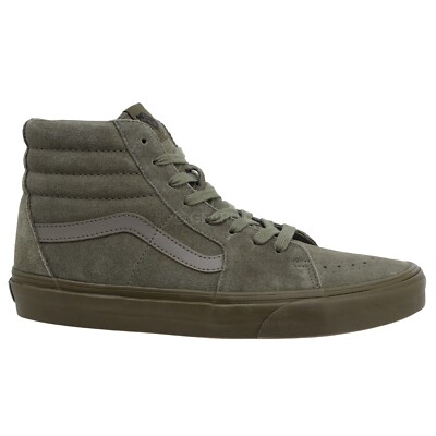 VANS Sk8-Hi Mono Suede Mens High Top Skate Shoes, Olive Green, Pick Size