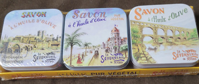LA SAVONNERIE De NYONS 3 Soap x 3.5 oz in Tin Perfumed Vervain, France