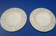 2- VTG Lenox LAFAYETTE China 6-1/2" Rimmed Fruit/Dessert Bowls**Excellent**HTF