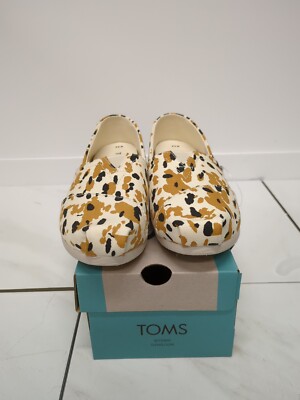 G3 Toms Shoes Womens Alpargata Flats Buckthorn Brown Abstract Cow