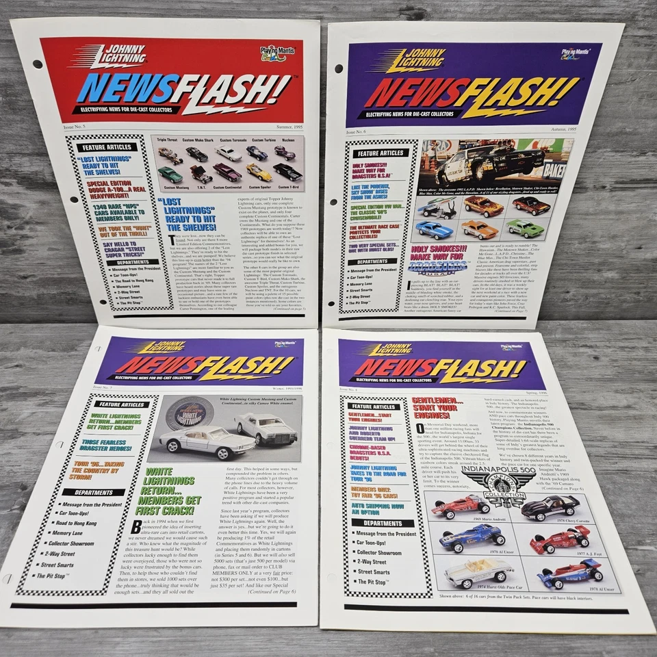 NEWS FLASH JOHNNY LIGHTNING DIE CAST CARS REVISTA DE COLECIONADOR Lote de 43 - Imagem 3 de 4
