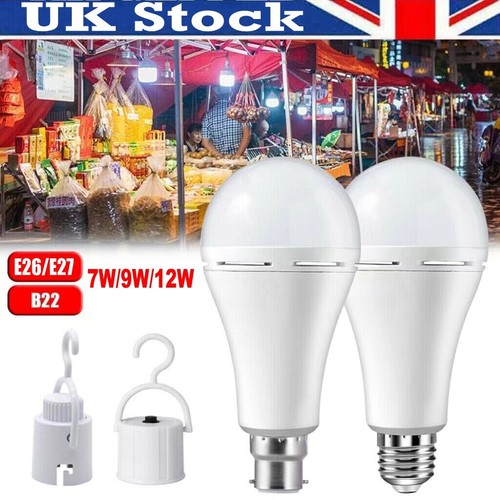 B22 Rechargeable Emergency Light Bulb for Power Outage Battery Backup LED Bulbs