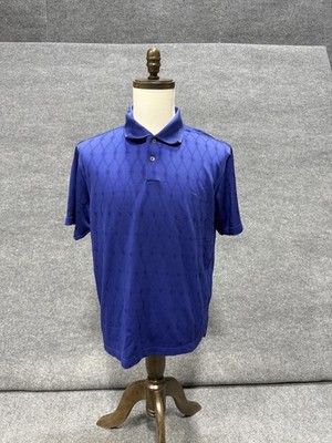 Adidas Climacool Polo Shirt Mens Medium Blue Golf Short Sleeve Performance