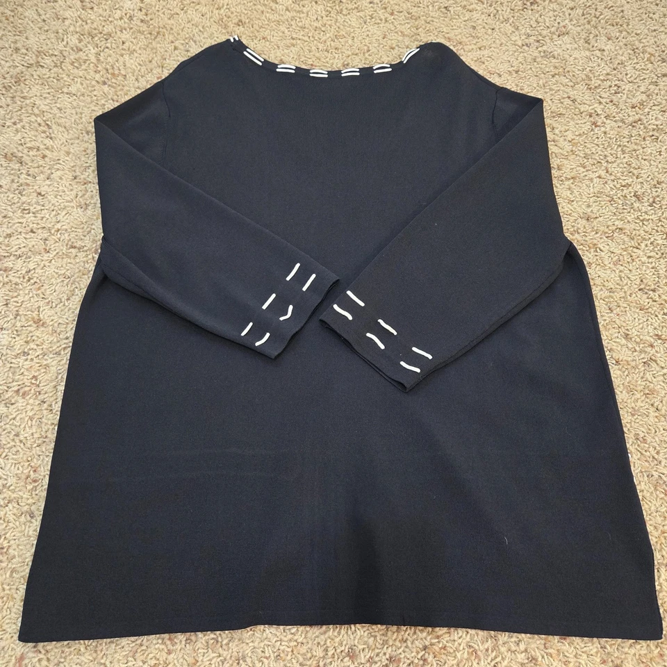 Evie Black & White Tank & Sweater Women's 3X NWOT - Image 2 of 4