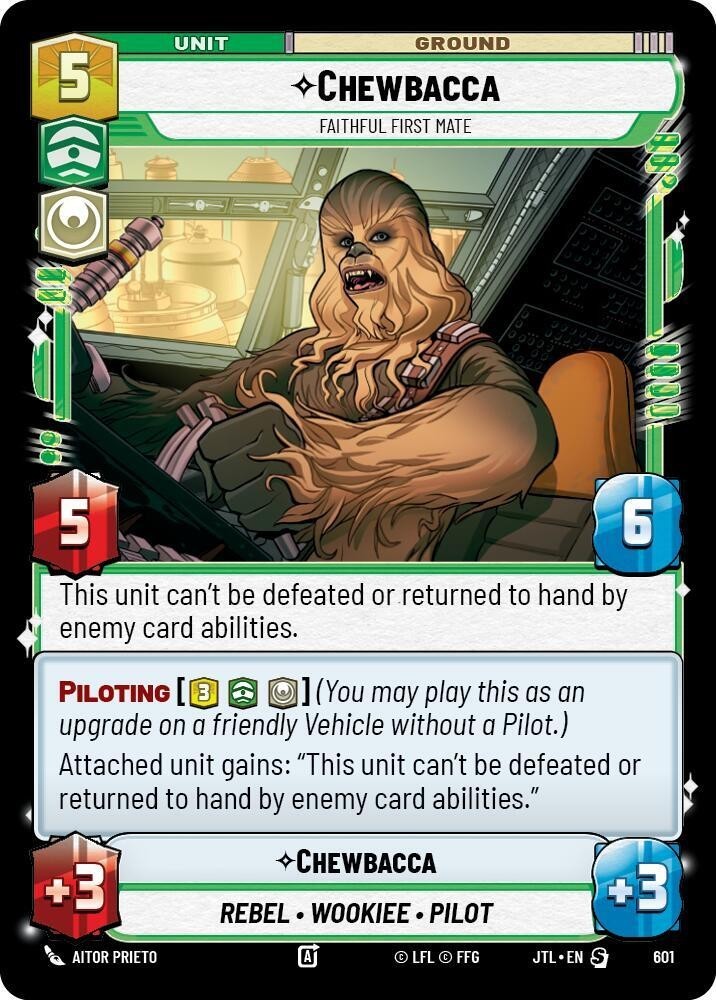 Star Wars: Unlimited Chewbacca - Faithful First Mate Special Foil NM (JTL)