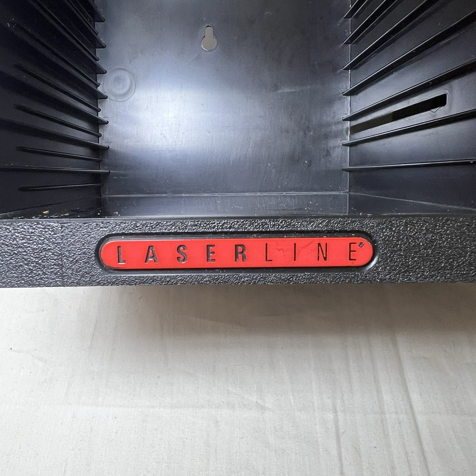 Vintage LASERLINE CD Storage Rack Organizer Desktop or Wall Mount Black 36 CDs