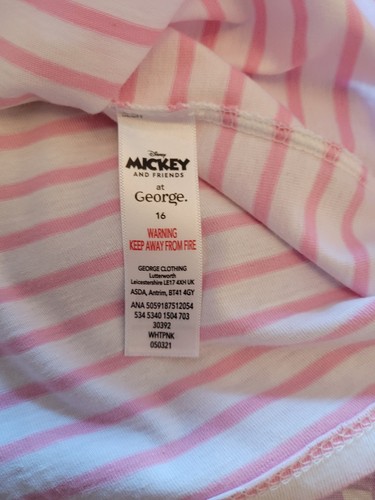 Disney Minnie Mouse (Mickey and Friends) Pink T Shirt Long Sleeve Size 16 BNWT - Picture 6 of 7