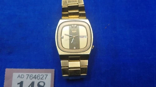 Vintage Seiko 5 6309-5180 Automatic gold Dial Day/Date Men's Wrist Watch : 148