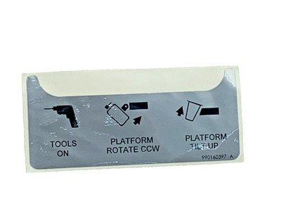 Altec 990160397 Tools On / Platform Up Rotate Placard Decal (old stock)