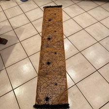 Pier One 6’x 14” Halloween Spider  Themed Table Runner