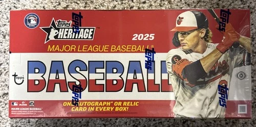 2025 Topps Heritage Hobby Box - 1 AUTO OR RELIC - Ships Fast **BCC*