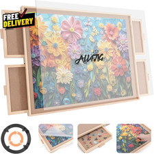 1500 Piece Rotating Puzzle Board with 4 Drawer 24.92 X33.58 Portable Wooden.....