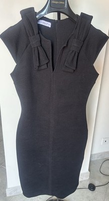 Rinascimento Dress Black Bows Made In ITALY Size M