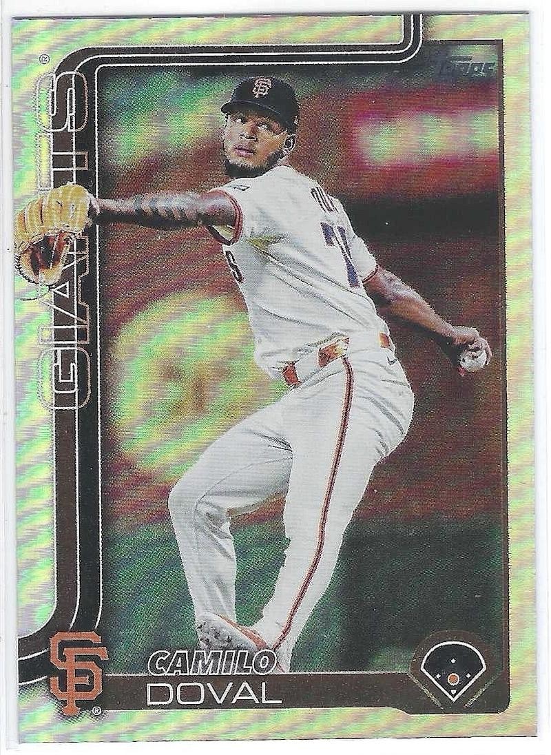 Camilo Doval 2025 Topps Update Rainbow Foil Parallel SP #US328 Yankees