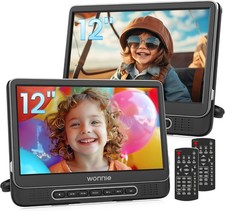 WONNIE 12" Dual Car DVD Players Portable DVD Players NEW Damaged Box 