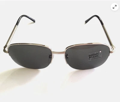 Gafas de sol Mont Blanc MB 523T plateadas 16A tamaño 58 mm marco nuevas auténticas - Imagen 1 de 4