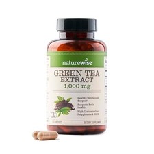 NatureWise Green Tea Extract 1000mg - 50 EGCG 60 Capsules