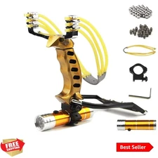 Slingshot,Wrist Sling Rocket Professional Hunting Slingshot with Heavy Duty L...