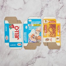 Vintage 4" Grocery Food Play Toy Kitchen Cardboard Boxes Lot