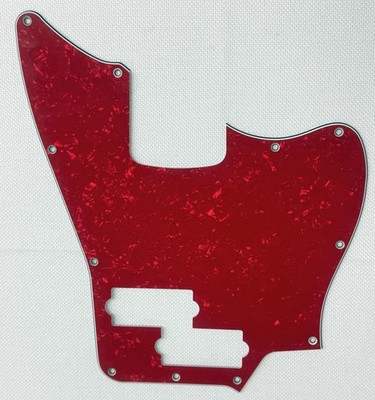 Red Pearl 4-Ply For Fit Squier Jaguar Bass Style Guitar Pickguard