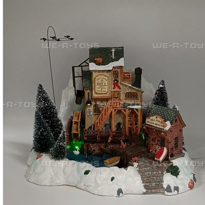Lemax Oak Creek Grist Mill 2003 Set of 2 Lighted & Animated