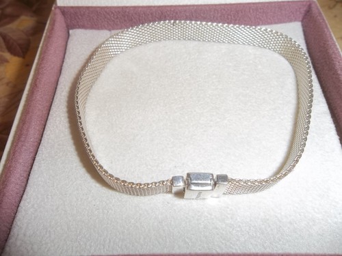 Genuine Pandora Silver Reflexions Plain Clasp Bracelet  - 20cm