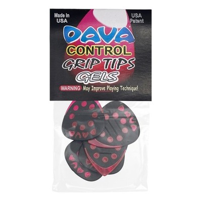 DAVA Grip Tip Gels Cherry 6-Pack   Plektren   gummierter Grip   Standard-Form
