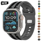 Sport Strap For Apple Watch Ultra 1/2/3 11 10 9 7 6 5 SE3 Band Silicone Bracelet