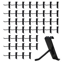 50 PC 2 Inch Gridwall Hooks Heavy Duty Black Display Wire Grid Panels