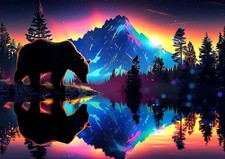 Animal Bear Diamond Art Kits for Adults, Easy Crafts 5D Diamond Painting Dot Kit