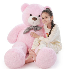Big Pink Teddy Bear 4Ft Giant Stuffed Animal Plush Toy for Girlfriend Women K