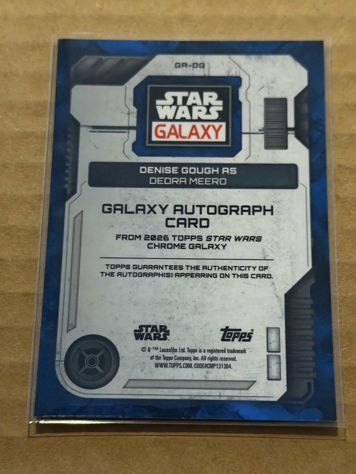 2026 Topps Chrome Star Wars Galaxy Denise Gough GA-DG Auto Atomic Refractor /150 view 2