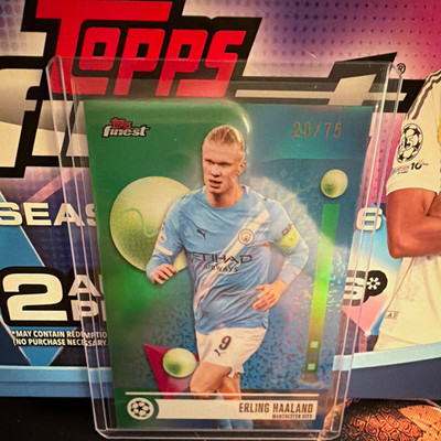 Topps Finest UEFA Champions League Erling Haaland #152 Manchester City 20/75