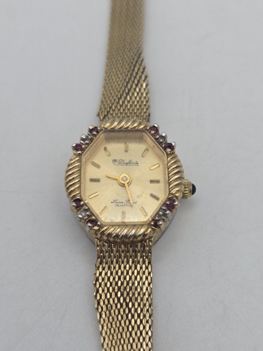 Vintage Dufonte Lucien Piccard Ruby Women\'s Gold Plated Watch Rubies 72014R $_57.JPG?set_id=880000500F main image 4