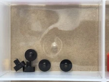 LEGO Parts - Black Tile, Round 1 x 1 Bar and Small Pin Hole - No 20482 - QTY 5