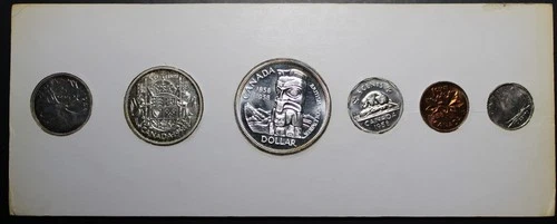 Canada 1958 Mint Proof Like Set In Cardboard Holder, No Pliofilm (BBX)