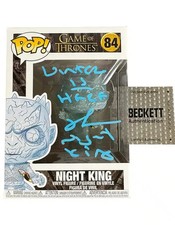 Richard Brake signed Funko Pop Figure Night King Game of Beckett Authentication