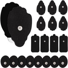 20 Pcs Combo Electrodes Pads for Tens Unit, Reusable Self-Adhesive Latex-Free No