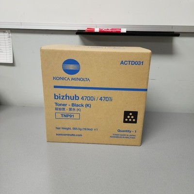Konica Minolta TNP-91 (ACTD031) Black Toner Cartridge Bizhub 4700i 4701i