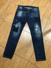 Jeans DSQUARED 2 blu lavaggio denim effetto invecchiato taglia 50 UOMO