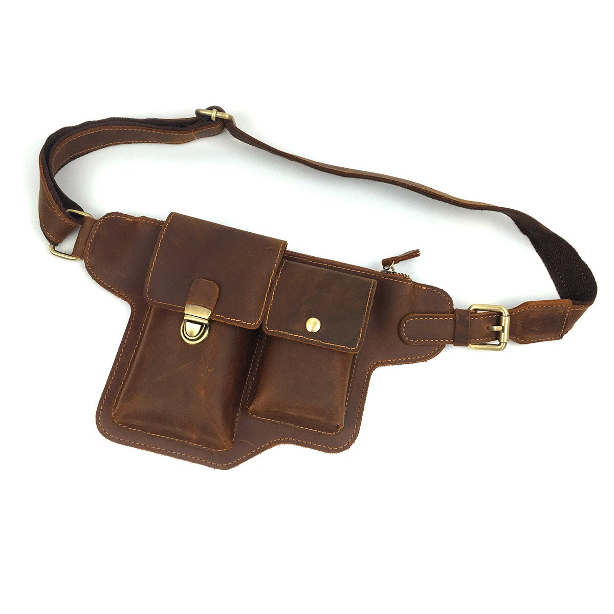 Leather sale waist pouch