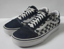 Vans Old Skool Black White Checkerboard Lace Up Skate Shoes Men's 7 Women's 8.5